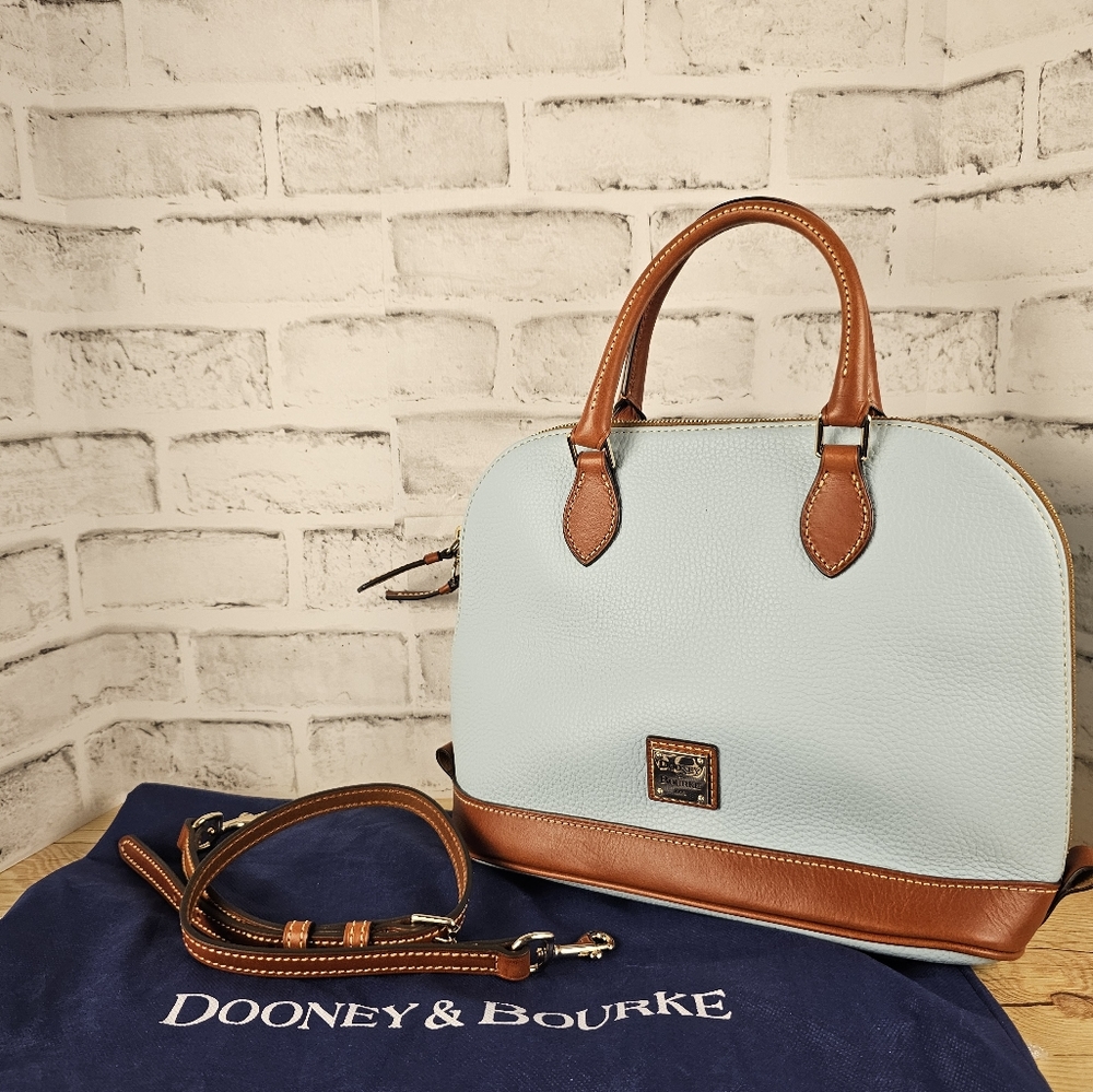 Pebble Grain Zip Zip Satchel NWOT